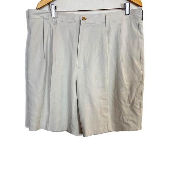 Jamaica Jaxx Silk Beige Tan Shorts Men’s Sz 38 Inseam 9”‎ - Picture 1 of 4